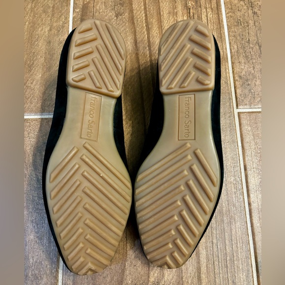 Franco Sarto Persia Black Suede Almond Toe Loafers Size 6 - Picture 4 of 7